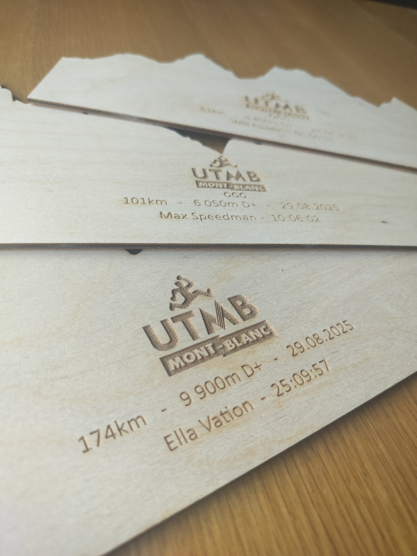 UTMB 2025 Profile Map – Personalized Wooden Artwork